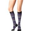 SOLIDEA Gambaletti STRIPE GAME FENICE, Colore NERO, Calze a compressione graduata 15/21 mmHg Art. 0633A0 Tg. M