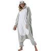 ULEEMARK Pigiama Animali Unisex Adulto Cosplay Halloween Carnevale Costume Animale Pigiama Gatto Nero L(168-177CM)
