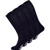 Dr.Socks Calzini Diabetici Alti al Ginocchio da Uomo Calzini di Bambù Lunghi e Larghi Extra Larghi per Gambe Gonfie (43-45, Nero)