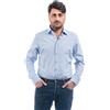 VEQUÈ Camicia Uomo Sartoriale Manica Lunga Classica Elegante Camicie Cotone Slim VEQUE (IT, Testo, XXL, Regular, Regular, Blu)