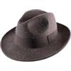 Classic Italy - Cappello Fedora Feltro Ripiegabile Idrorepellente Tesa Larga Classic Fedora - Size 56 cm - Marron-Chine