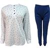 karel pigiama donna lungo calibrato in cotone oversize KAREL nuova collezione art. 4517 (blu, 60)