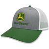 John Deere Berretto da Baseball Melange/Verde/Bianco, Cappello da Camionista con Ricamo Ywgr, Taglia Unica