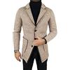 Evoga Giacca Blazer Uomo Invernale Slim Fit Elegante Casual (Beige, S)