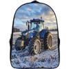 CTAMM Campi invernali Zaino Per Bambini,Zainetto Ragazzo,Blu Trattore Zaino Scuola Elementare,Borsa Scuola Materna Nido,Zainetto Asilo Bambino,16 inch