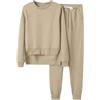 MaNMaNing Tuta Casual Donna in Pile con Top a Collo Rotondo e Pantaloni Completo Due Pezzi Morbida Calda Autunno Inverno Confortevole Stilosa Casa Tempo Libero Ideale per Serate in Famiglia Tuta