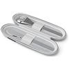 MONBENTO - Posate con Custodia MB Slim Nest Coton - 3 Pezzi Forchetta + Coltello + Cucchiaio Riutilizzabili - Per Ufficio/Scuola/Picnic/Porta Pranzo - Acciaio Inossidabile - Grey