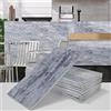 A.Monamour Adesivi per Piastrelle da Parete Adesivi per Mattonelle Autoadesivo Spessa Marmo Effetto 3D Impermeabile PVC Decorazione Murale per Cucina Bagno Lavanderia 10.16x20.32cm