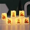 Ahuuen 6 candele a LED a forma di Natale, candele a LED senza fiamma, decorazioni natalizie, candele a LED, di Natale, candele di Natale