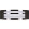 Partenopea Applique lampada da parete argento per esterni e attacco per lampadine E27 acciaio e plastica IP44 illuminazione balcone patio terrazza (Lampadina esclusa, 31.5x10 cm)