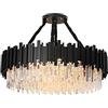 Machine Lampadario di Cristallo Moderno A LED Lampada A Sospensione di Lusso Lampada A Sospensione in Acciaio Inossidabile Nero Soggiorno Sala da Pranzo Cucina Hotel Loft