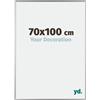 yd. Your Decoration - Cornice portafoto 70 x 100 cm, in argento lucido, con vetro acrilico, anti-riflesso, 70 x 100 cm, colore: Argento lucido