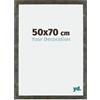 yd. Your Decoration - Cornice 50x70 cm - Blu Oro Fondente - Decorativa Parete in Legno con Vetro in acryl - Antiriflesso - 50x70 Cornice - Mura