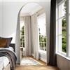 Weare Home Specchio da Terra ad Arco, 192 x 85 cm, Grande Specchio con cornice in alluminio, Appenso o appoggiato alla parete, per Soggiorno e Camera da Letto, Colore Oro