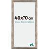 yd. Your Decoration - Cornice 40x70 cm - Metallo Vintage - Decorativa Parete in Legno con Vetro in acryl - Antiriflesso - 40x70 Cornice - Mura