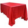 TINWARM Rettangolare Tovaglia in Raso per la Decorazione di Matrimonio/Compleanno/Battesimo del Bambino/Eventi 250 * 350CM (98.4in x 137.8in)- Rosso