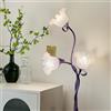 meibeileil Fiori Piantana Lampada da Terra,Lampada da Terra Salotto ad Arco DIY 3-Luci Fiores,Vintage Dimmerabile Spirale Lampada Soggiorno da Terra,Floor Lamp per Camera da Letto,Ufficio,H170Cm,Viola