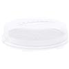 Rotho Fresh Campana per Torta Piatta, Plastica (PP) senza BPA, Bianco/Trasparente, 35.5 x 34.5 x 11.6 cm