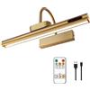 LYTARA Dimmable Wireless Picture Light with Remote Control and Timer, Rechargeable 5000mAh Battery Wall Sconce for Wall Pictures, Gallery Artwork, Paintings, Portraits, Dartboards