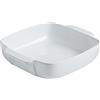 Pyrex 8013109 Signature - Teglia da forno quadrata in ceramica, 22 x 22 cm, colore: bianco