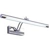 BAFEIYA Luci per quadri da parete Lampada da parete moderna for bagno a LED, acciaio inossidabile impermeabile L40 / 55 / 70CM, applique for specchio da interno con interruttore(Silver,12W 55CM)
