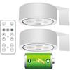 OUDIOHAI Luce Magnetica per Quadri, 2pcs Faretti LED per Quadri, Luci per Quadro da Parete con Telecomando, Applique Senza Fili, Lampada Adesiva Muro a Batteria Illuminazione Magnetica (Bianco)