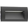 ledscom.de Lampada da incasso a parete a LED ZIBAL, downlight per esterni, IP65, nero opaco, 140 x 70 mm, 3,3 W, 223lm, bianco freddo