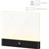 Generico Luce Piatta Led Per Libri, Schermo Led Per Leggere, Luce Da Lettura Per Libro Notturna, Lucina Per Leggere Libri A Letti Ricaricabile Usb, 3-Modes Lampada Da Lettura Piatta Per La Cura Degli Occhi