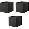 IKEA Drona Box (Nero, Confezione da 3 (L:38 cm x P:33 cm x A:33 cm))