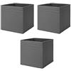 IKEA Drona Box (Grigio scuro, Confezione da 3 (L:38,1 x P:33 x A:33 cm))