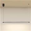 Klobvtt Lampada a sospensione lineare Lampada a sospensione nera minimalista Apparecchio di illuminazione a soffitto con lampadario a LED, luci a isola da cucina a striscia lunga Lampade a sospensione