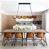 ITOSUI Lampadario a 4 luci Lampada a Sospensione Rustica in Legno retrò - Lampadari con Travi in Legno Lampadari a Sospensione per Tavolo da Biliardo - Lampada da Cucina in Legno per Isola per Tavolo da Pra