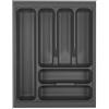 ORGA-BOX I Portaposate 369 x 473 grigio orione con struttura perlata e rivestimento antiscivolo per Tandembox Antaro/Intivo e ModernBox in armadio da 45 cm