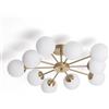 LEDKIA LIGHTING LEDKIA Lampadario Metallo e Vetro Moonlight Brass 10 Lampade Oro