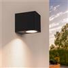 Ledvion - Lampada da Parete, 220-240V, IP54, 35W, Nero, Senza Lampadina GU10, Lampada LED, Applique da Parete, Interno, Esterno, Dimmerabile
