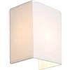 Qazqa Vete - Applique con paralume Moderno - 1 luce - L 150 mm - Crema - Design - Soggiorno I Camera da letto
