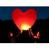 Dalu 2 pezzi Sky Lantern lanterna cinese cinesi volante mongolfiera per matrimonio a forma di Cuore Rosso
