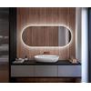 A ARTFORMA Specchio con coperchio Controluce LED da Bagno - 120x80 cm - su Misura - T107 - Specchio a Muro - Specchio con Illuminazione
