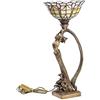 Way Home Store Lampada stile Tiffany da tavolo con donna e pavone