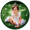 S&H&OU Orologio da parete personalizzato, orologi da parete con foto per l'arredamento del soggiorno con foto, orologio da parete silenzioso per bambini, orologio da parete con foto personalizzata
