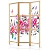 murando - Paravento da Interno 135x172 cm XXL Fiori 3 Pannelli Divisori Stampa Unilaterale su Tela in TNT Separe Divisorio per Ambienti Ufficio Paraventi Decorazioni Legno Elegante p-B-0003-z-b