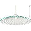 VANNI LAMPADARI - Lampadario a Sospensione Plissè- Lampadario Soggiorno in Ceramica- Lampadario Camera da Letto Decorato a Mano- Lampadario Rustico Taverna, Cucina- Made in Italy- 40 cm, Verde
