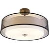 Qazqa drum-neutron - Lampada da soffitto Moderno - 3 luce - Ø 500 mm - Nero - Moderno - Soggiorno I Camera da letto I Sala da Pranzo I Cucina