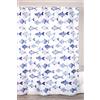 BM 4402 Tenda da Doccia in Tessuto Polyester, Misura 180x200cm, Ganci Inclusi, Decorato Pesciolini