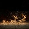 Lights4fun Slitta e Renne di 86 cm di Altezza in Rattan Marrone con 240 LED Bianchi Caldi Luci di Natale Decorazione Natalizia Figura di Natale per Uso in Esterni