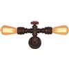 LWOMAN Lampada da Parete retrò Steampunk Lampada da Parete for Tubo dell'Acqua Lampada da Parete Industriale for fienile Sala da Pranzo Bar Portico (Color : Rust)