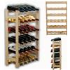 Modo24 - Cantinetta per Vini, in Legno Non trattato, Legno, Non trattato, 53 x 25 x 86 cm