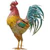Bkazwe Scultura di gallo in metallo Ornamento di gallo in piedi Decorazione esterna Statua di pollo all'aperto, decorazioni da giardino in piena aria, decorazione di animali in piedi per il giardino, prato'