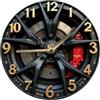 rockible Orologio da Parete con Decorazione a Tema Ruota di Automobile, Facile da Leggere, Rotondo, Elegante, Silenzioso, per cameretta dei Bambini, Cucina, 25 Cm