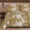 PETTI Artigiani Italiani Trapunta Invernale Matrimoniale 270 × 260 cm | Tropical Tortora Oro, Microfibra Double Face con Stampa Digitale, 300 g/m², Made in Italy